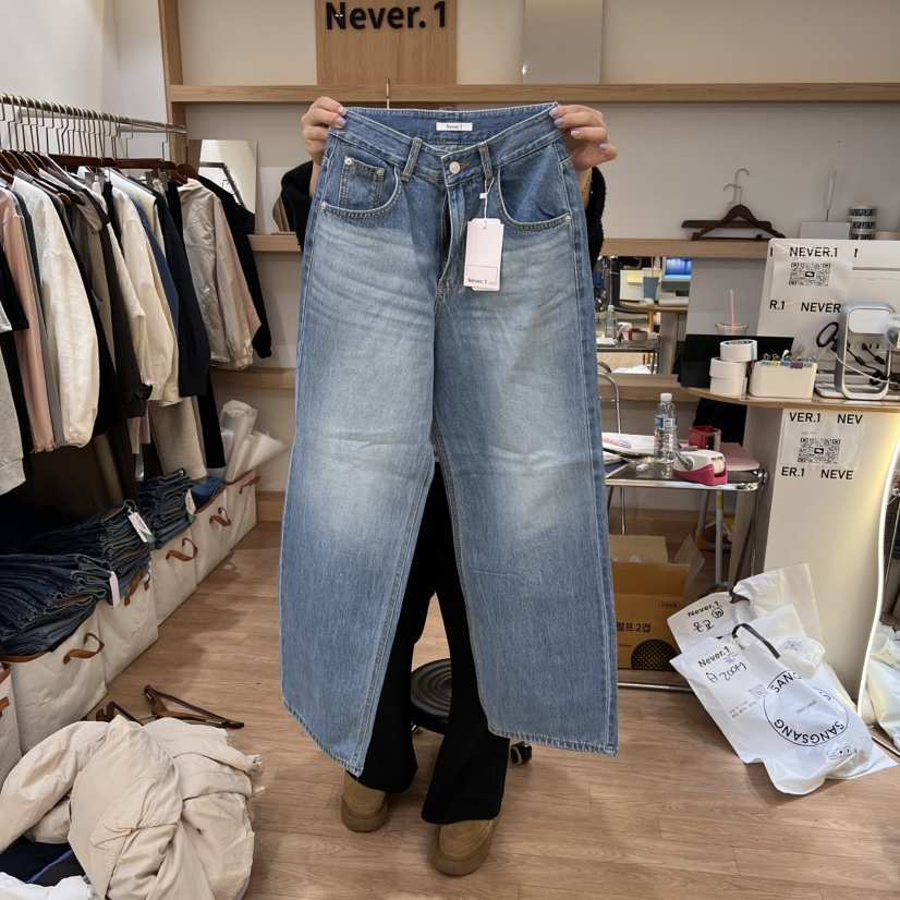 NEVER.1東大門直郵女士新品真品時尚職業人氣推薦休閑牛仔褲NEVER.1牛仔褲