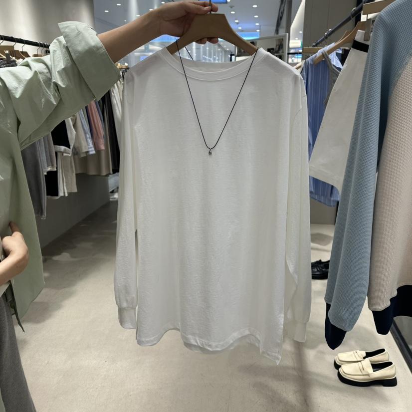 BOUTIQUE SEOUL-P韓國代購女士新品休閑人氣25春夏長袖T恤But ton/BOUTIQUE SEOUL長袖T恤