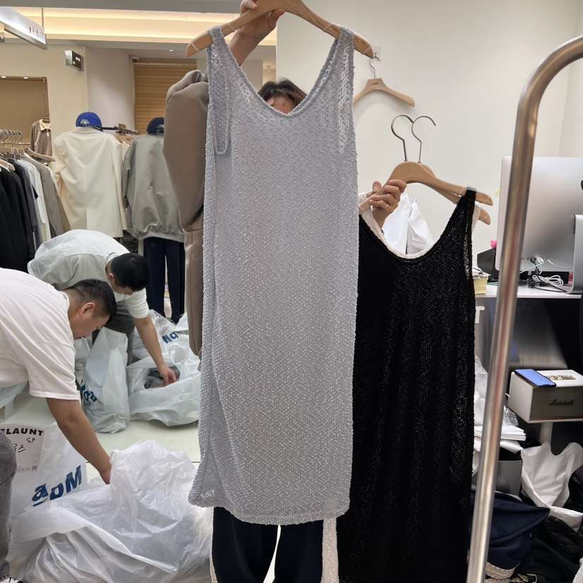 FLAUNT東大門實拍女裝新品人氣熱賣25春夏時尚休閑職業連衣裙FLAUNT連衣裙