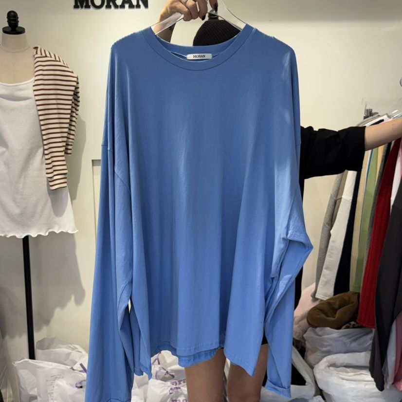 MORAN東大門實拍女士新品25春夏熱賣人氣職業時尚休閑長袖T恤MORAN/MOSCO長袖T恤
