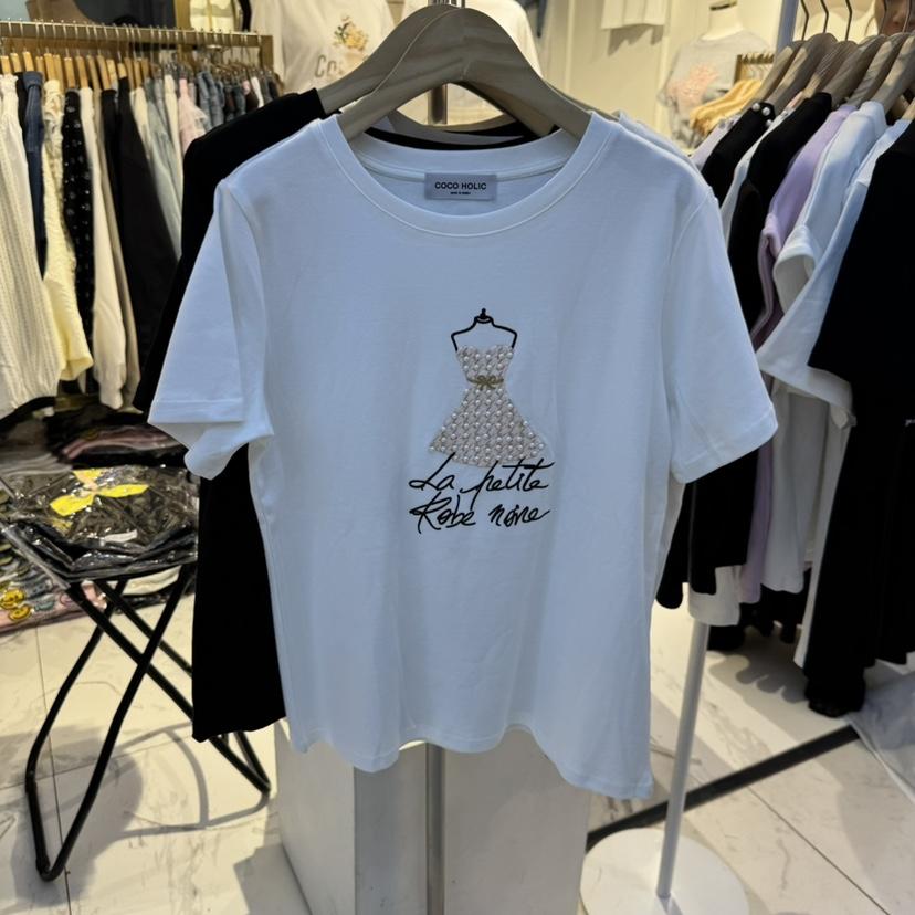 COCO HOLIC東大門實拍女士新款25春夏時尚休閑推薦熱賣T恤COCO HOLICT恤