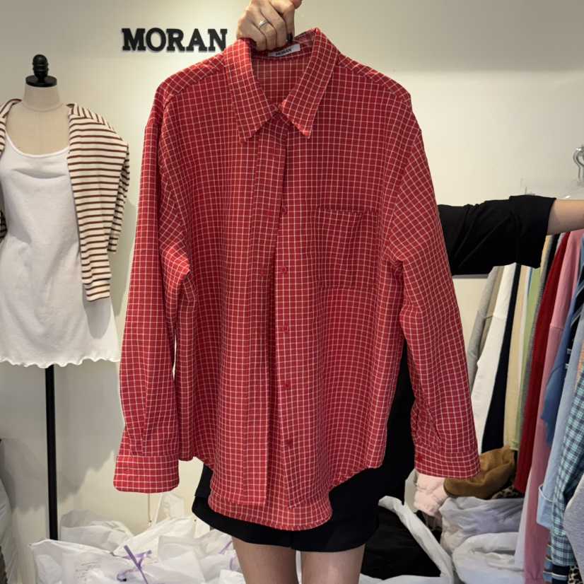 MORAN韓國代購女士新款熱賣職業休閑真品時尚推薦襯衫蕾絲衫MORAN/MOSCO襯衫/蕾絲衫