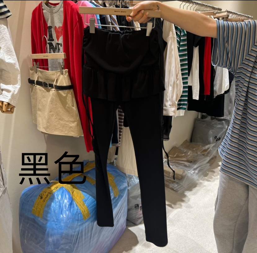 MOREMORE東大門實拍女裝新品真品熱賣休閑職業裙褲荷葉邊褶皺more more裙褲