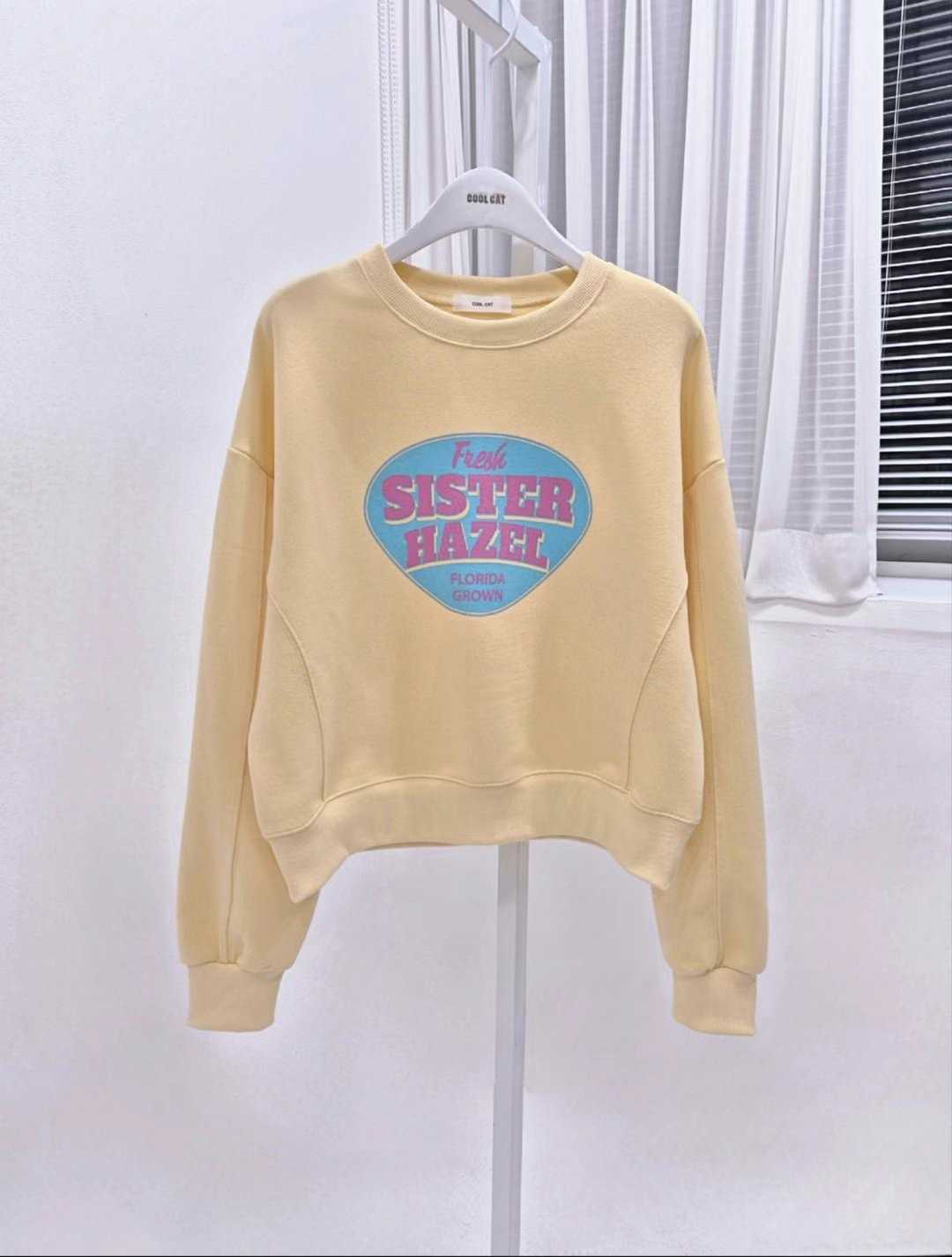 COOL CAT直郵韓國代購㊣女裝新品職業時尚25春夏休閑人氣衛衣COOL CAT衛衣