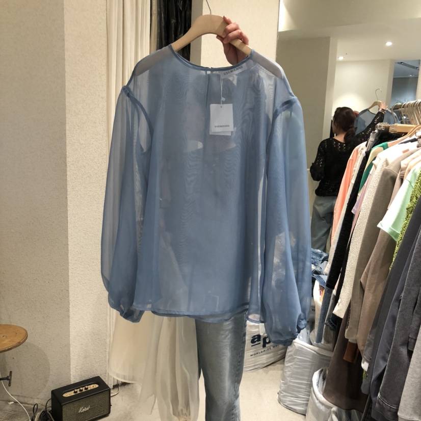 SSEMIENNE直郵韓國代購㊣女裝新品時尚推薦職業熱賣襯衫蕾絲衫SSEMIENNE襯衫/蕾絲衫