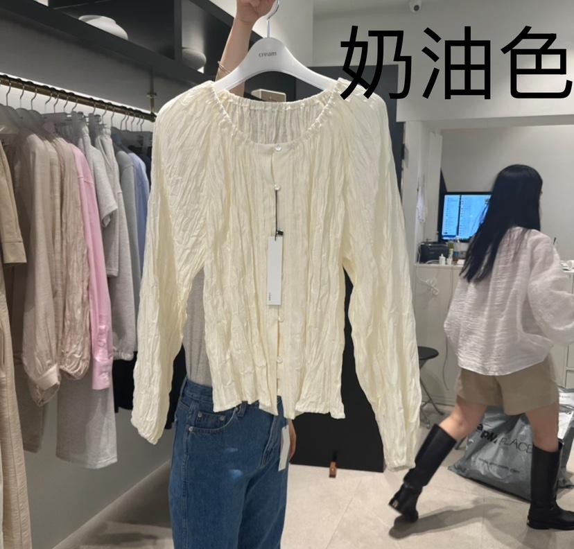 CREAM-P韓國直郵㊣女裝新款熱賣休閑時尚人氣職業襯衫蕾絲衫CREAM-P襯衫/蕾絲衫