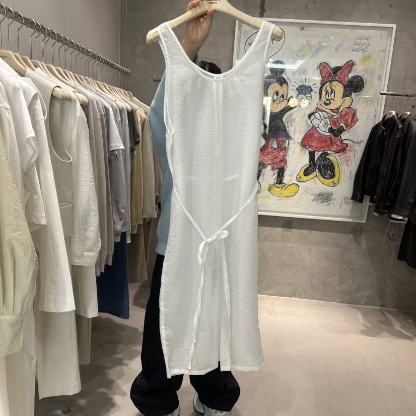 LAMAGIEPIE韓國代購女士新品人氣真品推薦時尚連衣裙含腰繩LAMAGIE GREY連衣裙