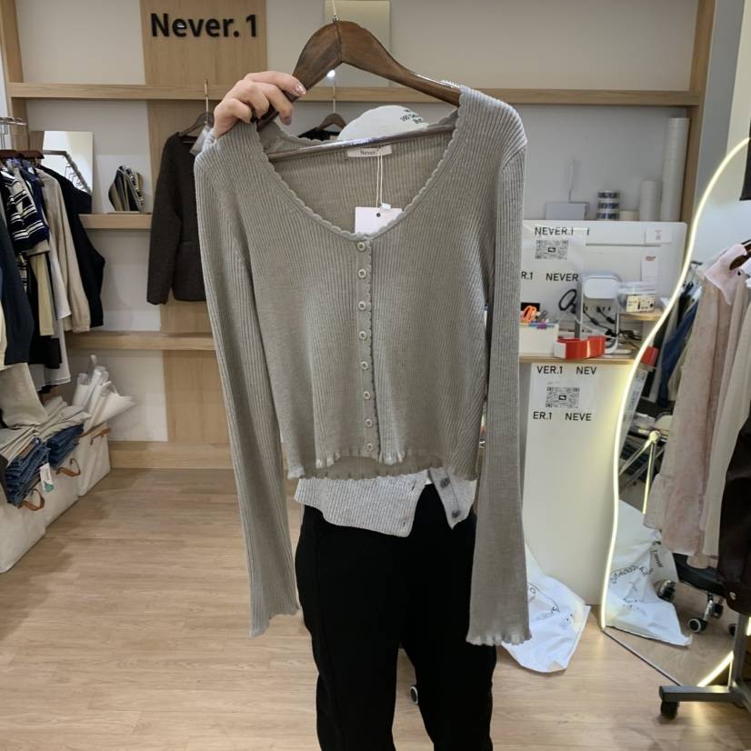 NEVER.1韓國㊣直郵東大門代購女裝新品人氣25春夏時尚針織衫NEVER.1針織衫
