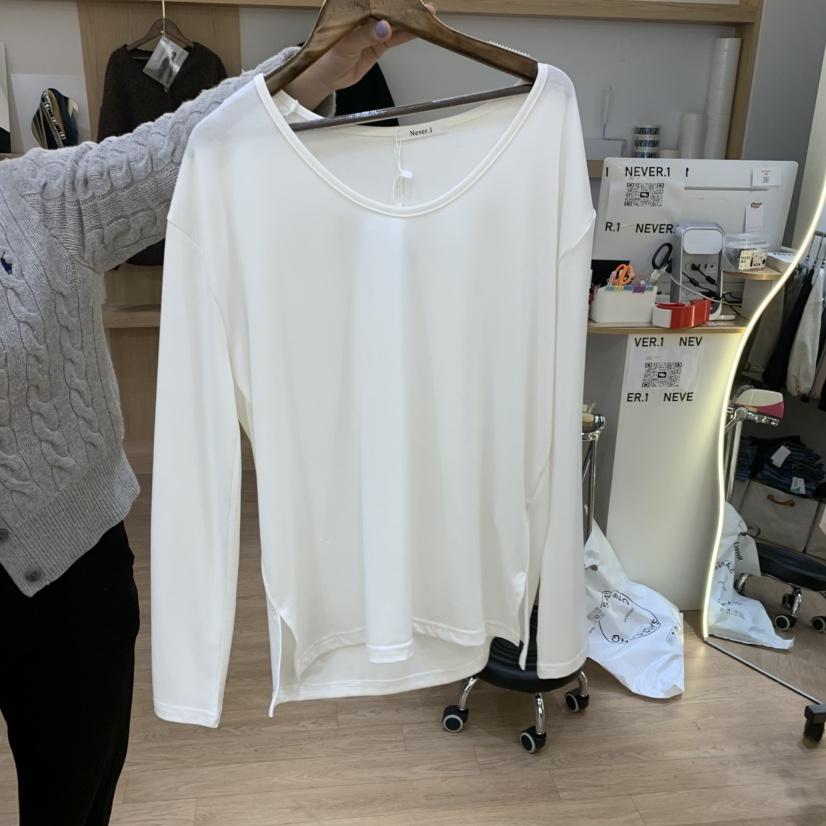 NEVER.1韓國直郵㊣東大門實拍女裝新品時尚人氣職業長袖T恤NEVER.1長袖T恤