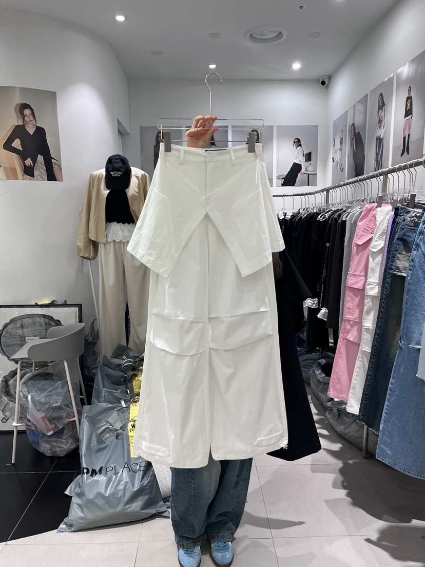 WATERMELON韓國㊣直郵東大門代購女裝新品25春夏休閑裙褲雙層WATERMELON裙褲