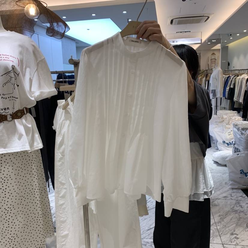 FRILL韓國直郵㊣東大門實拍女裝新品熱賣推薦人氣襯衫蕾絲衫FRILL襯衫/蕾絲衫