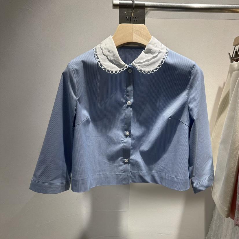 ROOM K-P韓國㊣直郵東大門代購女裝新款25春夏襯衫蕾絲衫ROOM K襯衫/蕾絲衫
