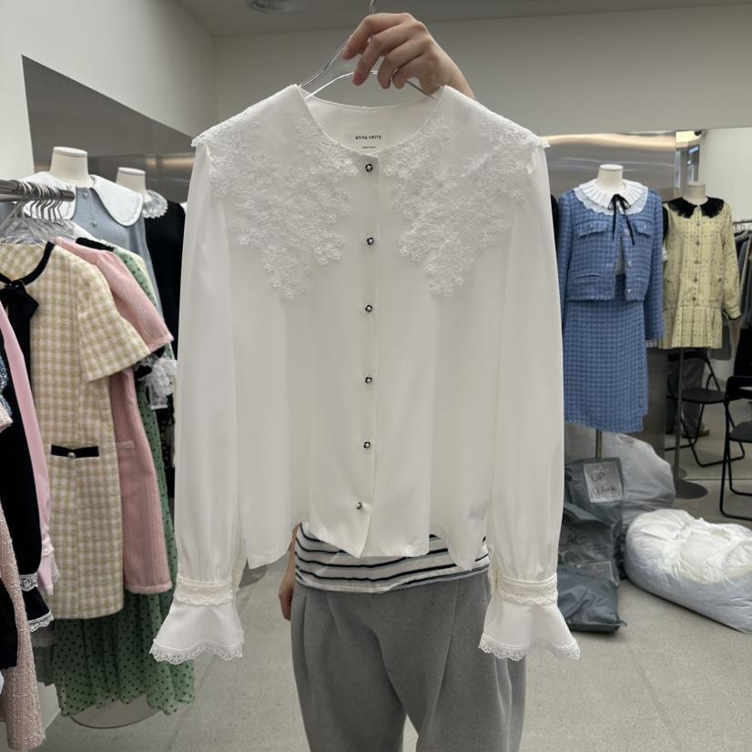 ANNA VERRY-P直郵韓國代購㊣女裝新品人氣推薦襯衫蕾絲衫ANNA VERRY/BELIEVE襯衫/蕾絲衫