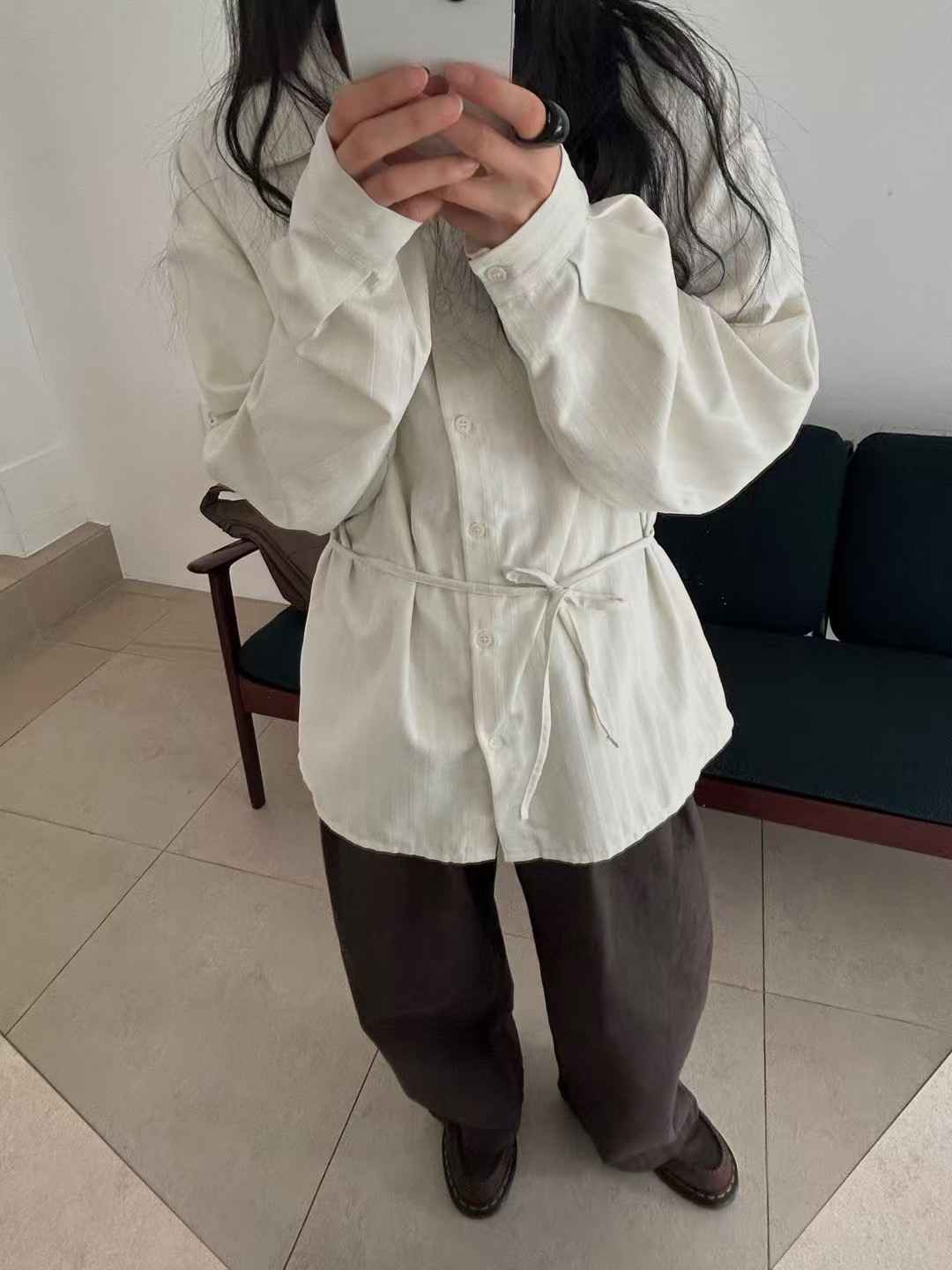 AVID東大門代購女裝新品時尚休閑推薦真品25春夏襯衫蕾絲衫AVID襯衫/蕾絲衫