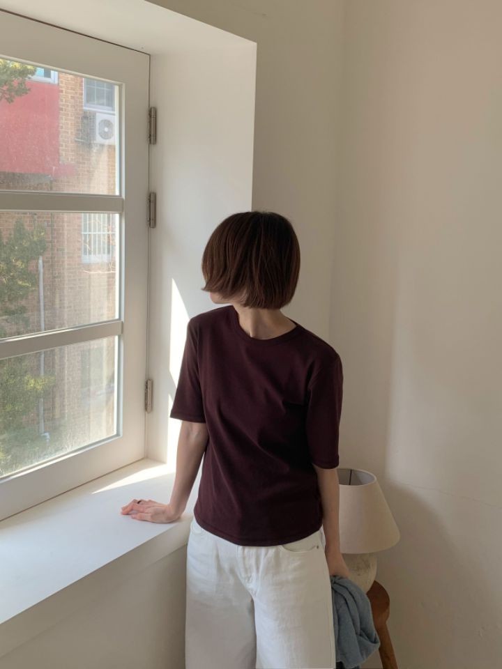 MARE直郵韓國代購㊣女裝新款休閑時尚推薦職業人氣25春夏T恤羅紋MARET恤