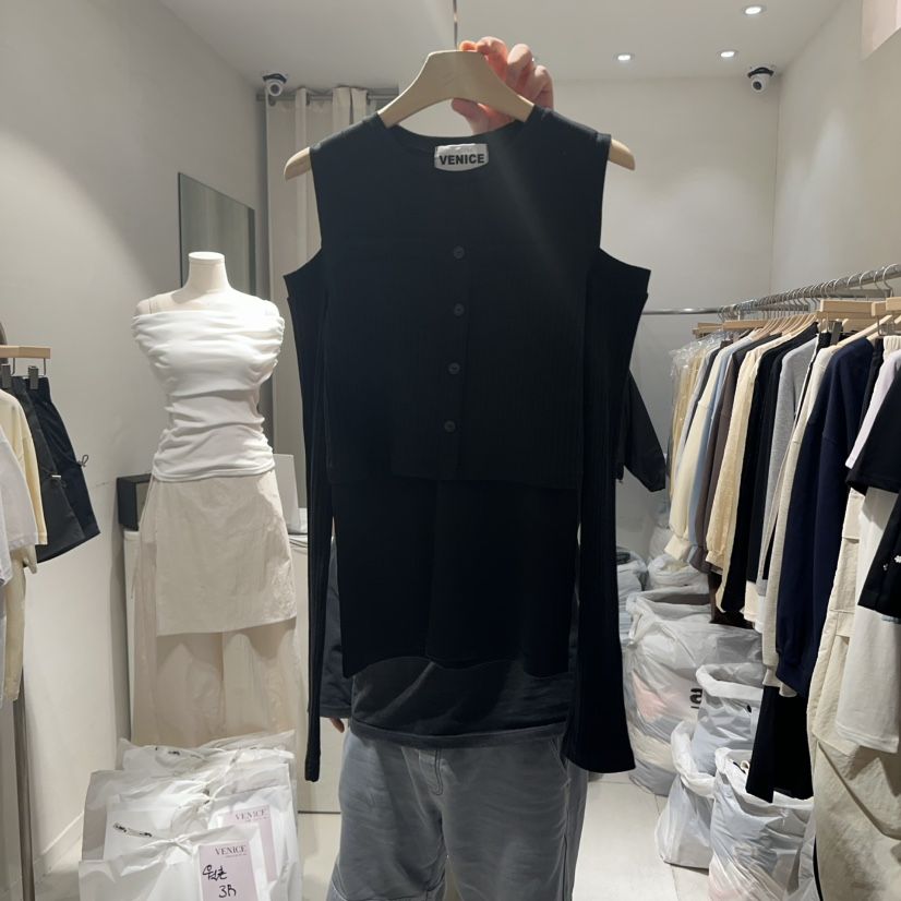 VENICE韓國㊣直郵東大門代購女裝新品25春夏休閑推薦長袖T恤VENICE長袖T恤