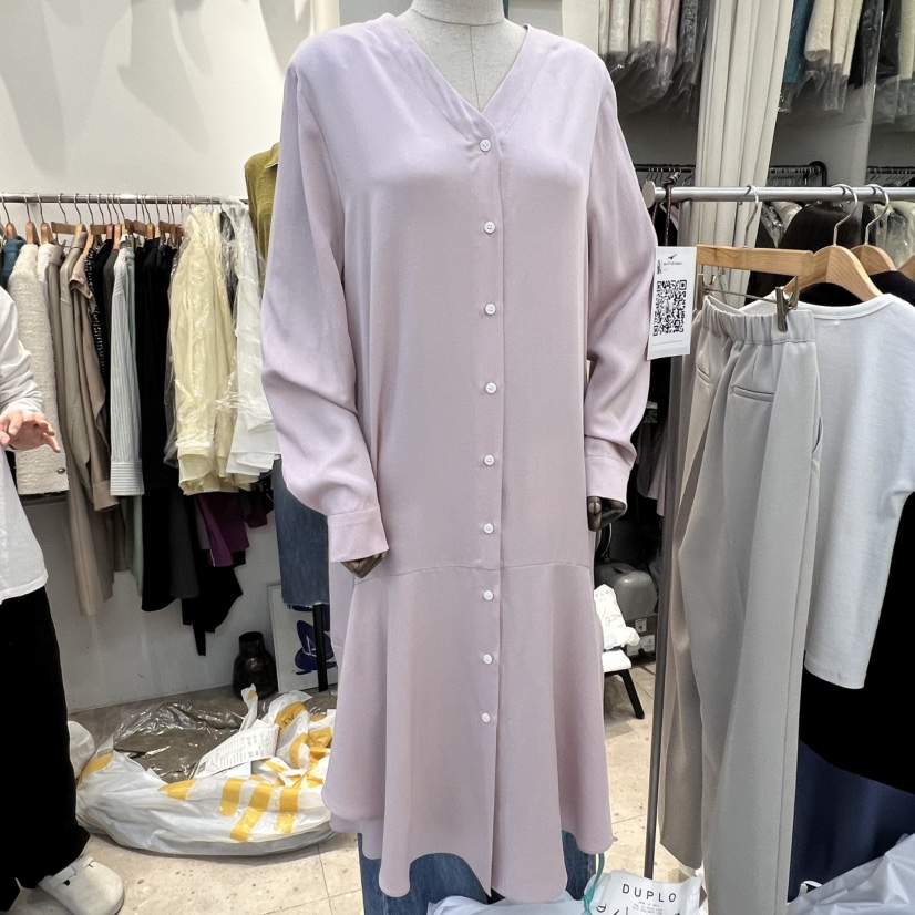 DUPLO韓國代購女士新品真品人氣職業熱賣推薦時尚連衣裙天絲DUPLO連衣裙