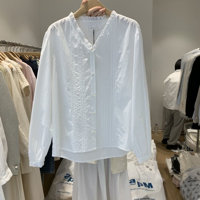 OUR-A韓國代購女裝新品時尚職業25春夏熱賣推薦襯衫蕾絲衫OUR-A襯衫/蕾絲衫