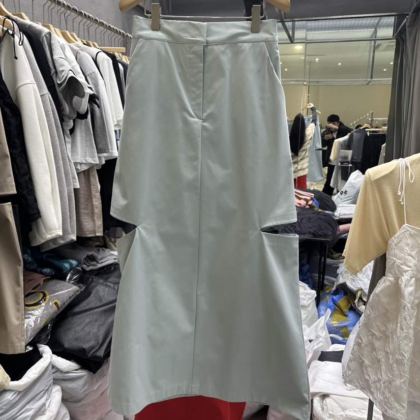 UOOV東大門實拍女士新品真品時尚25春夏人氣職業推薦休閑長裙UOOV長裙