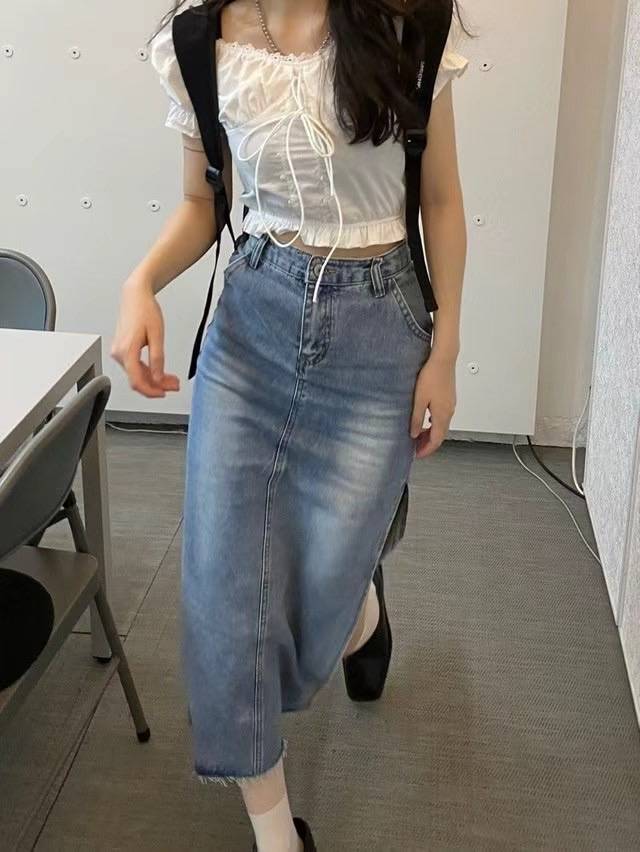PLUS82直郵韓國代購㊣女裝新款時尚職業25春夏熱賣推薦長裙PLUS82長裙