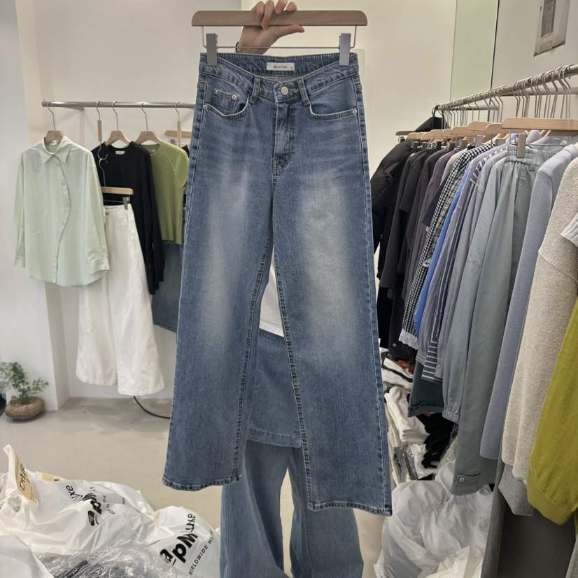 RIVER RAIN韓國直郵㊣女裝新品熱賣職業25春夏推薦休閑牛仔褲RIVER RAIN牛仔褲