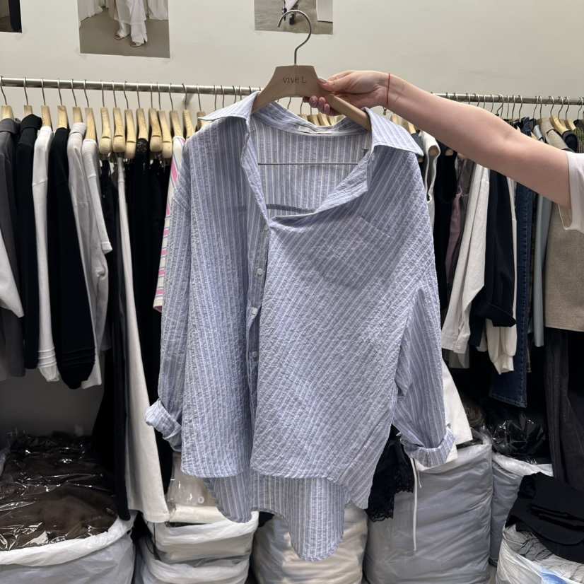 VIVEL直郵韓國代購㊣女裝新品時尚職業熱賣休閑25春夏襯衫蕾絲衫VIVEL襯衫/蕾絲衫