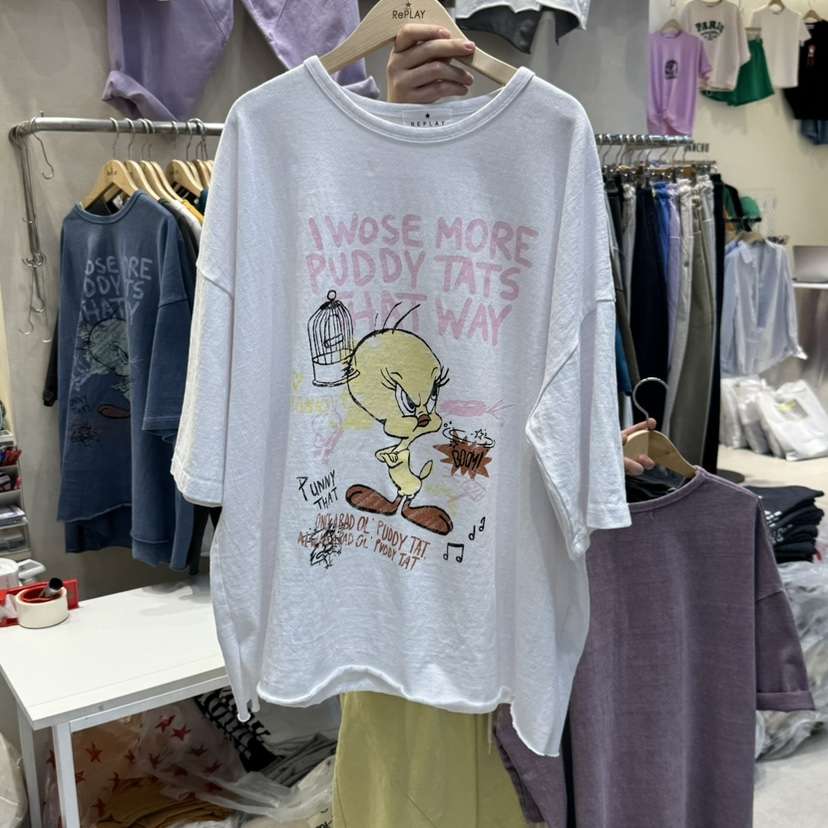 REPLAY韓國直郵女裝新款熱賣職業25春夏人氣休閑真品時尚T恤REPLAYT恤