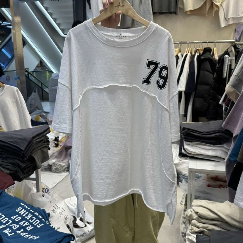 REPLAY韓國直郵女士新款職業時尚真品休閑推薦25春夏熱賣T恤REPLAYT恤