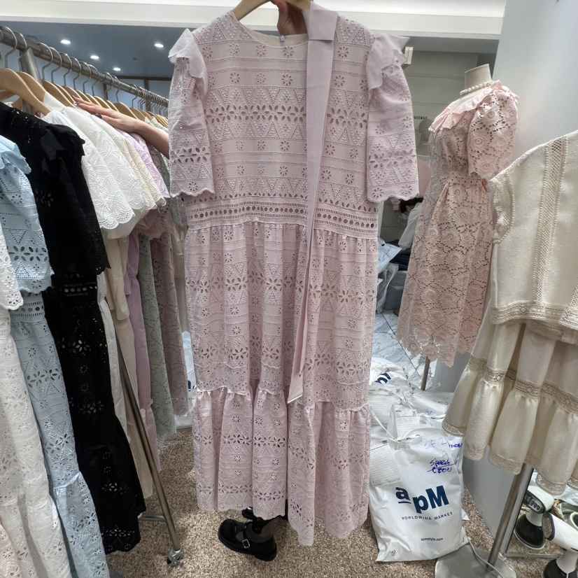 A韓國直郵女士新款推薦時尚熱賣職業真品25春夏連衣裙含腰帶A STORE連衣裙