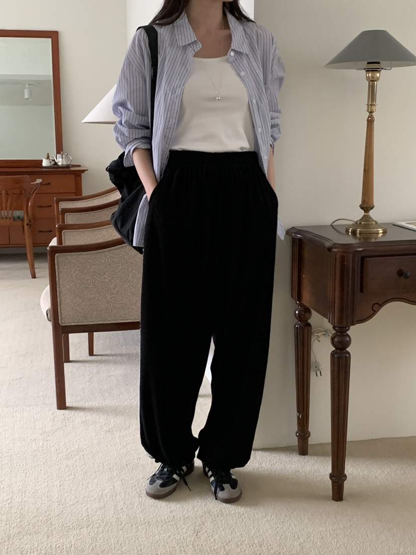 FRILL-T東大門實拍女士新款熱賣推薦25春夏真品休閑褲蕾絲FRILL-T休閑褲
