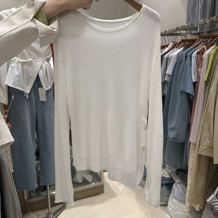MELO直郵韓國代購㊣女裝新品25春夏時尚職業休閑針織衫寬松MELO針織衫