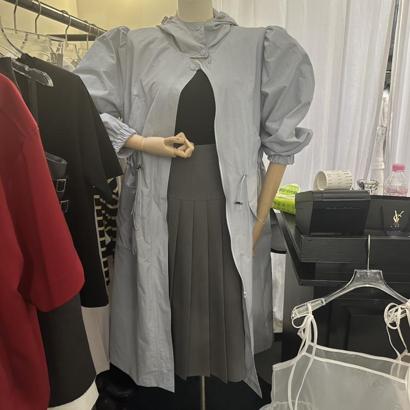 BLISS韓國㊣直郵東大門代購女裝新品熱賣人氣休閑時尚長款風衣BLISS長款風衣