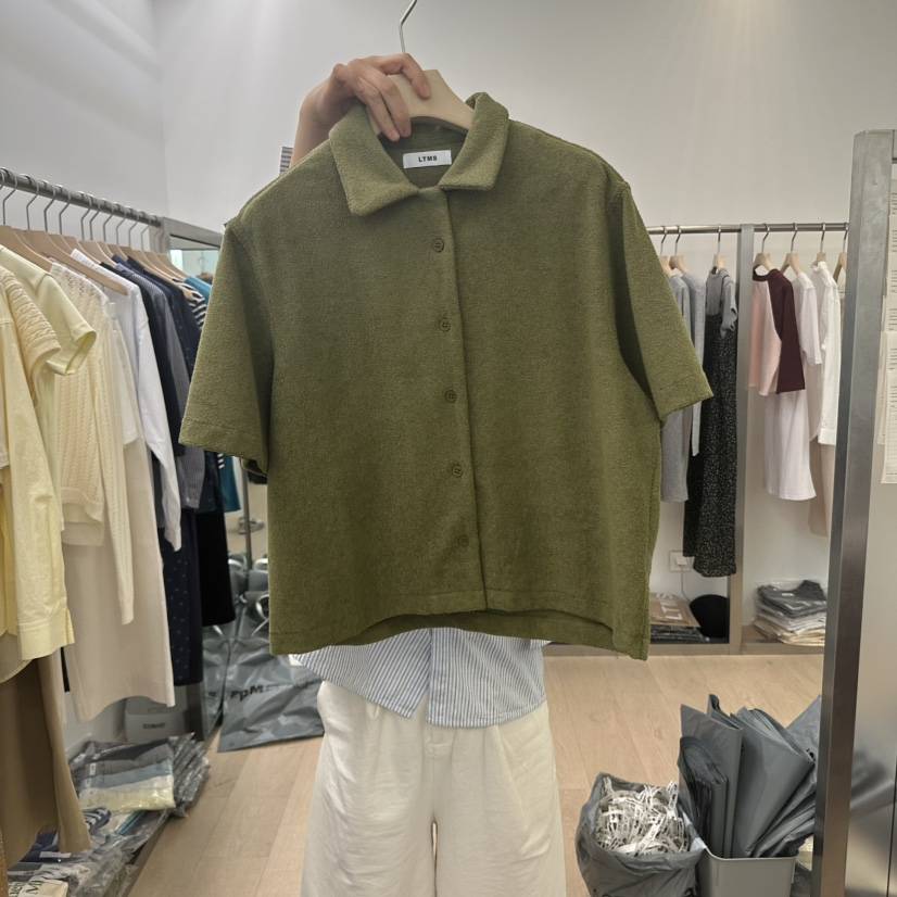 LTMS韓國㊣直郵東大門代購女裝新品職業時尚襯衫蕾絲衫毛圈布LTMS襯衫/蕾絲衫
