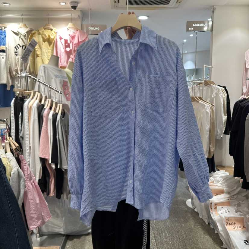 DELLING韓國㊣直郵東大門代購女裝新品人氣時尚熱賣襯衫蕾絲衫DELLING襯衫/蕾絲衫