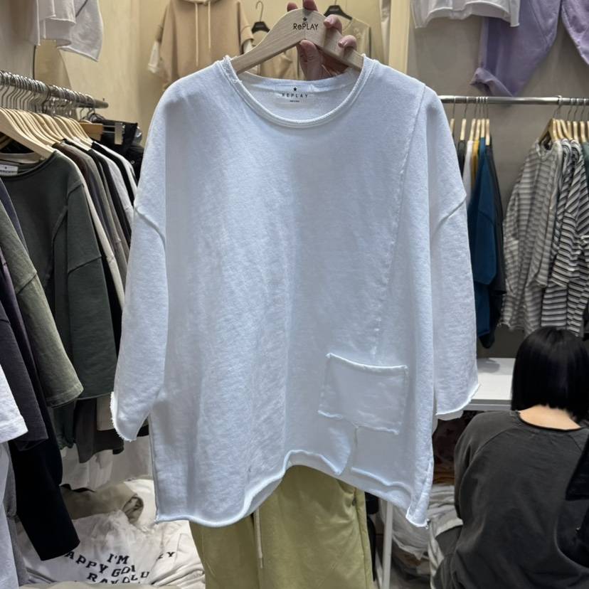 REPLAY韓國㊣直郵東大門代購女裝新品推薦25春夏時尚熱賣T恤REPLAYT恤