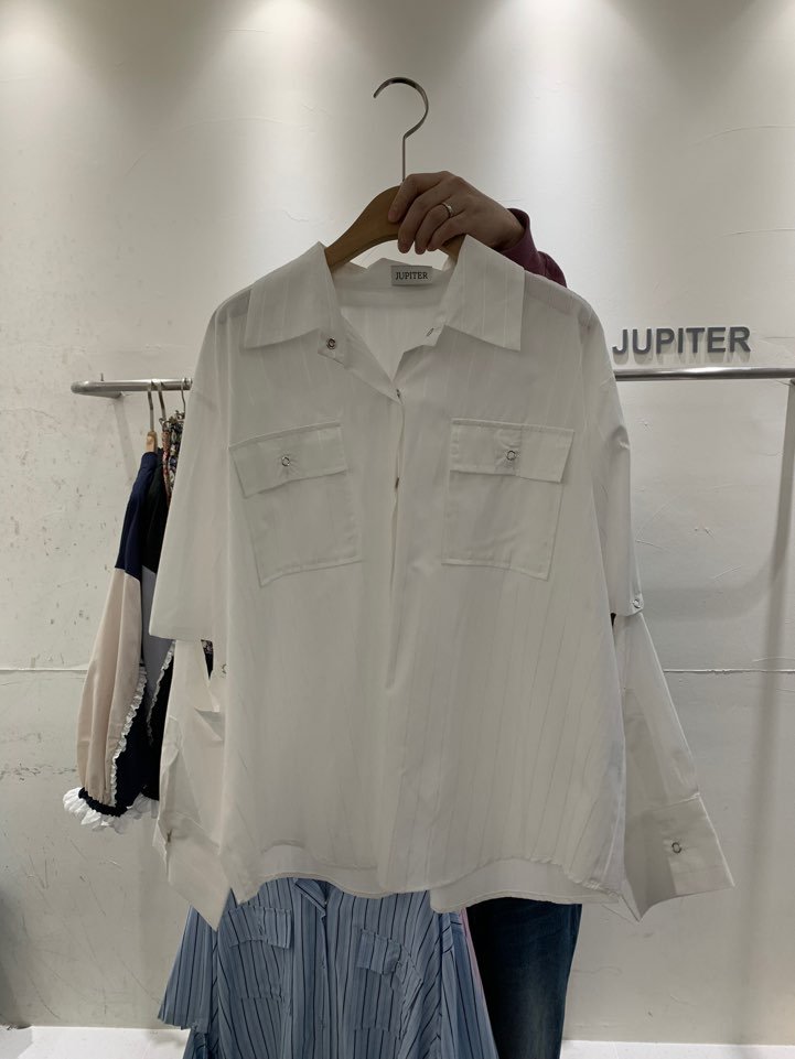 JUPITER韓國直郵㊣女裝新品推薦職業25春夏時尚人氣襯衫蕾絲衫JUPITER襯衫/蕾絲衫