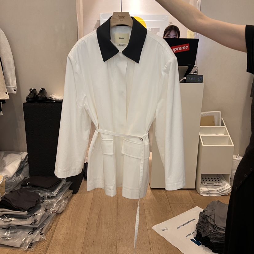 LA MAGIE FEMME韓國㊣直郵東大門代購女裝新品時尚夾克含腰繩Lamagie Femme夾克