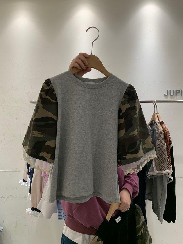 JUPITER直郵韓國代購㊣女裝新款推薦時尚25春夏熱賣T恤迷彩JUPITERT恤
