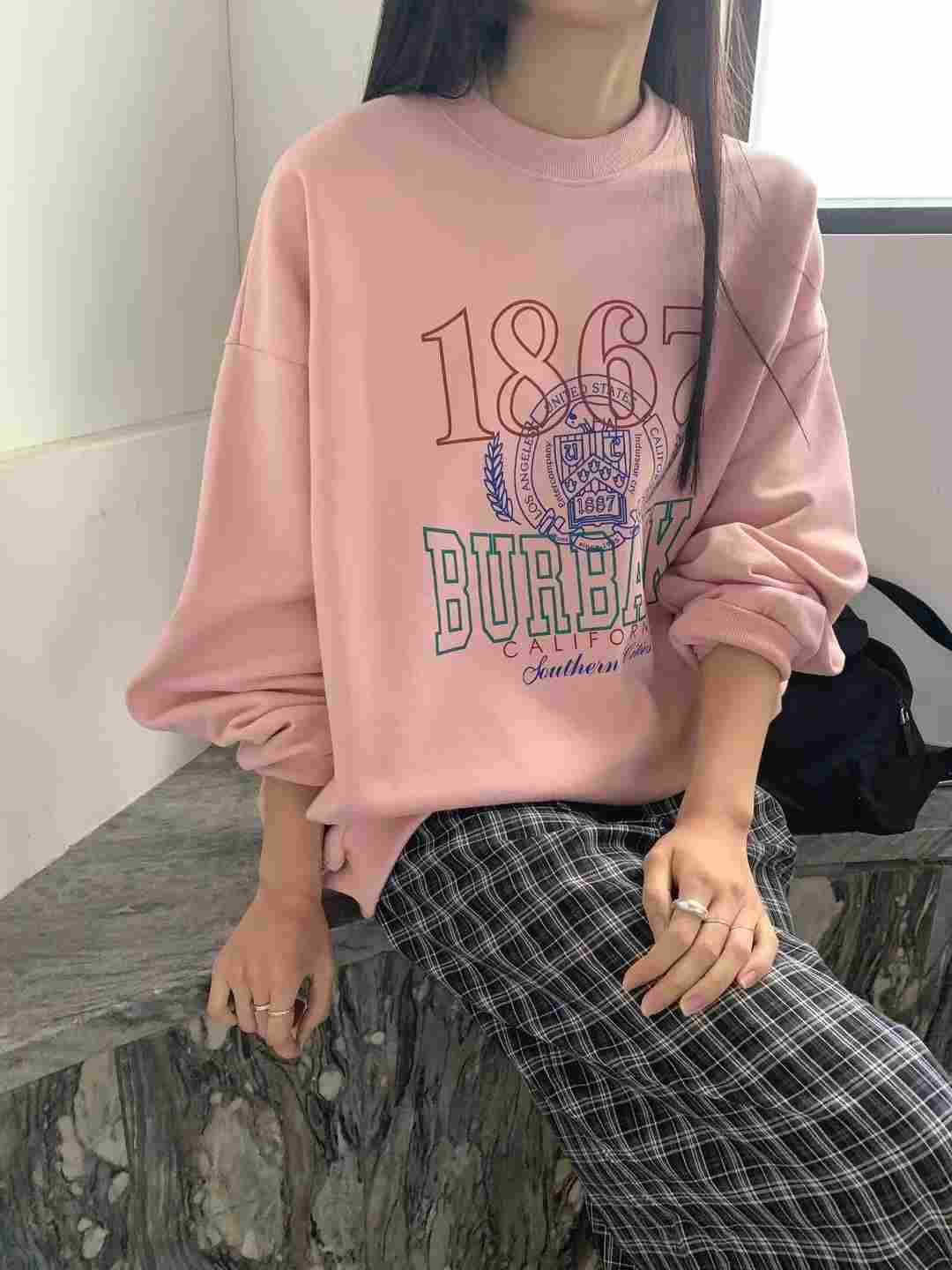 WHERELL直郵韓國代購㊣女裝新款熱賣25春夏人氣推薦時尚衛衣GROW-WHERELL衛衣