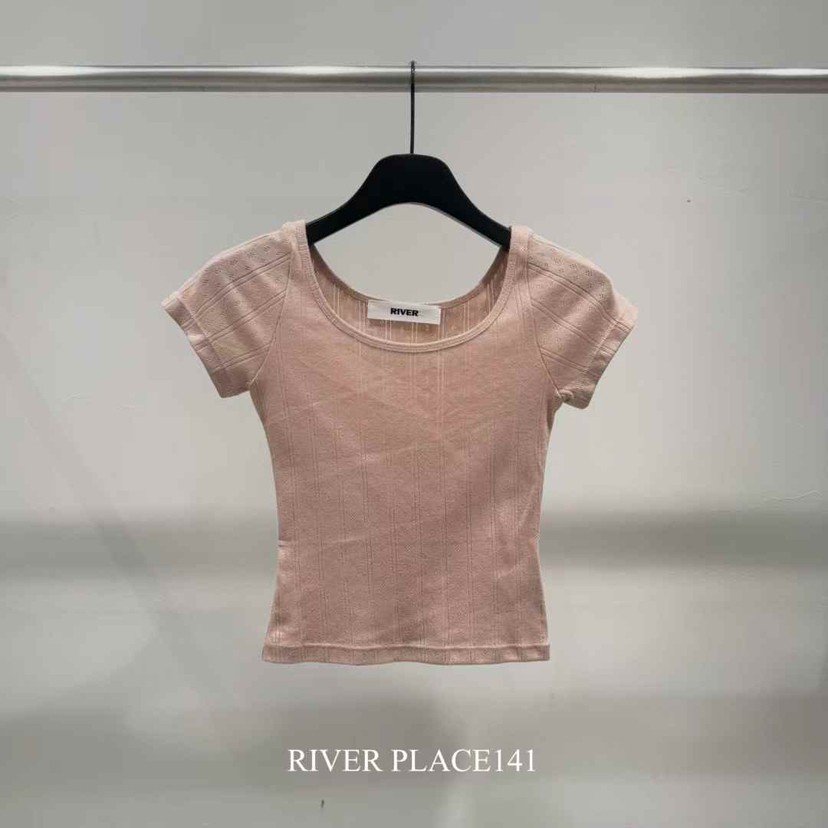 RIVER韓國直郵㊣東大門實拍女裝新款推薦時尚休閑職業熱賣T恤WATER/RIVERT恤