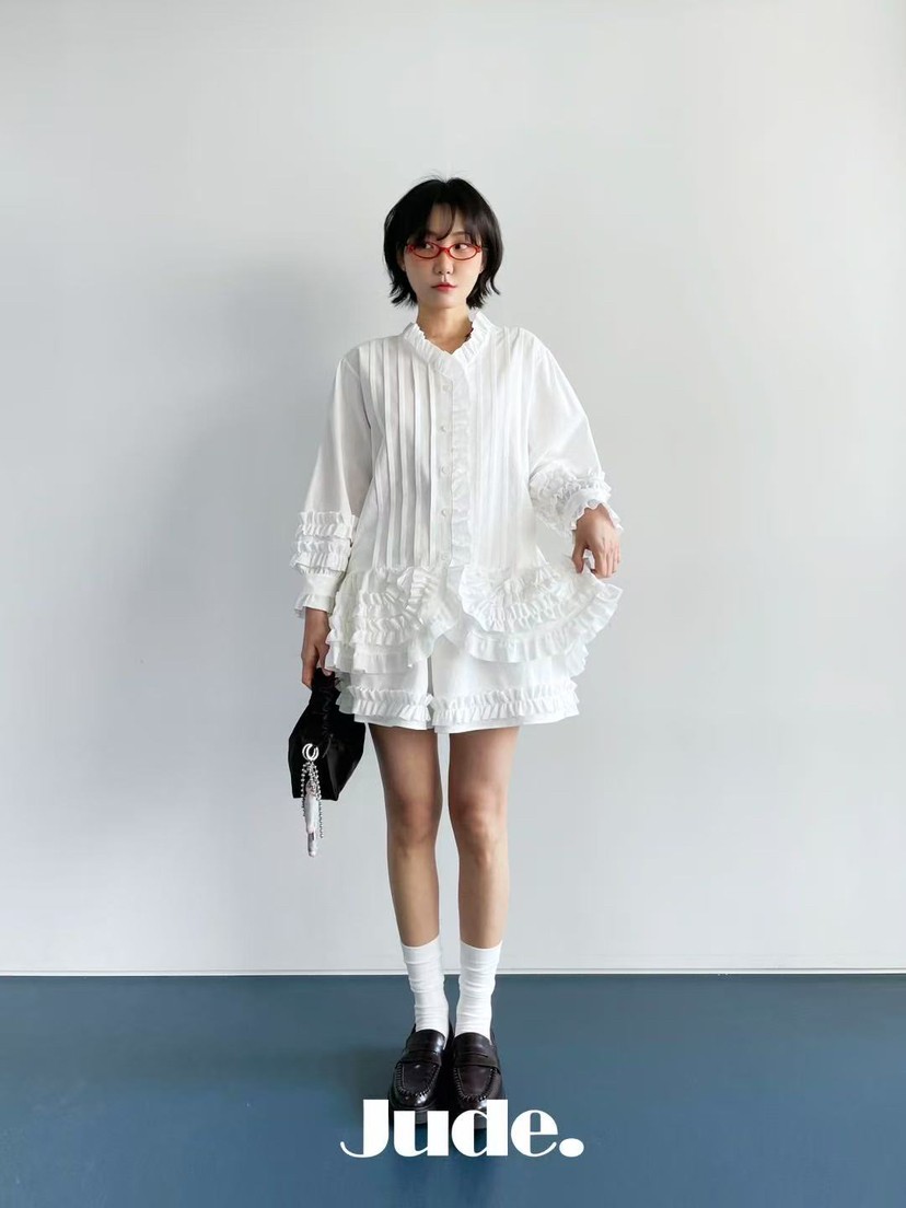 HEYJUDE韓國㊣直郵東大門代購女裝新款25春夏人氣襯衫蕾絲衫HEYJUDE襯衫/蕾絲衫