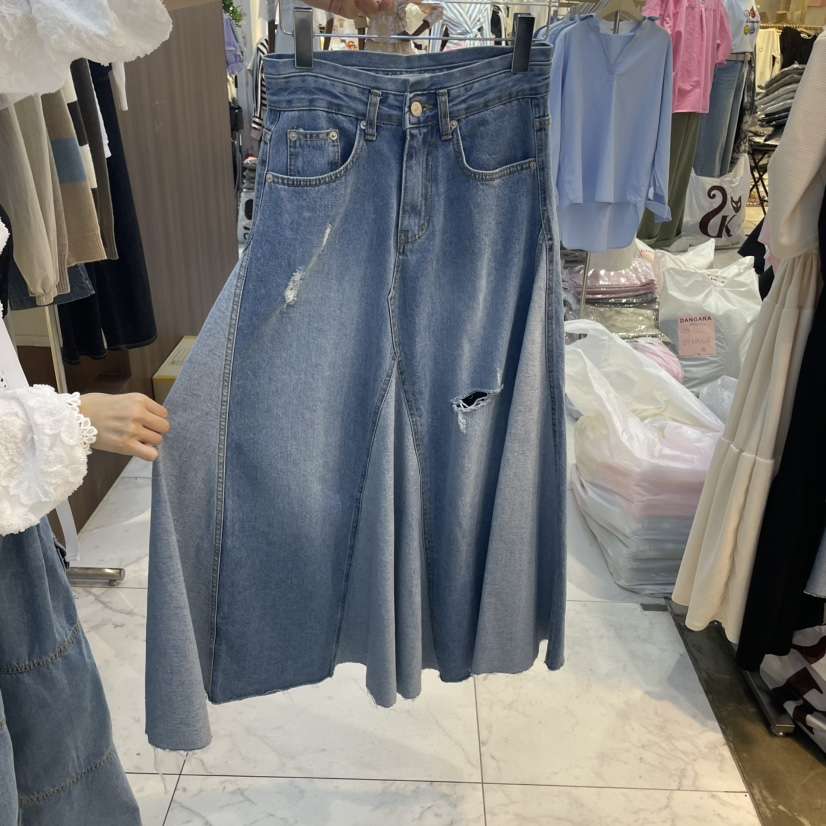 BLUE BANANA直郵韓國代購㊣女裝新品休閑時尚25春夏長裙復古BLUE BANANA長裙