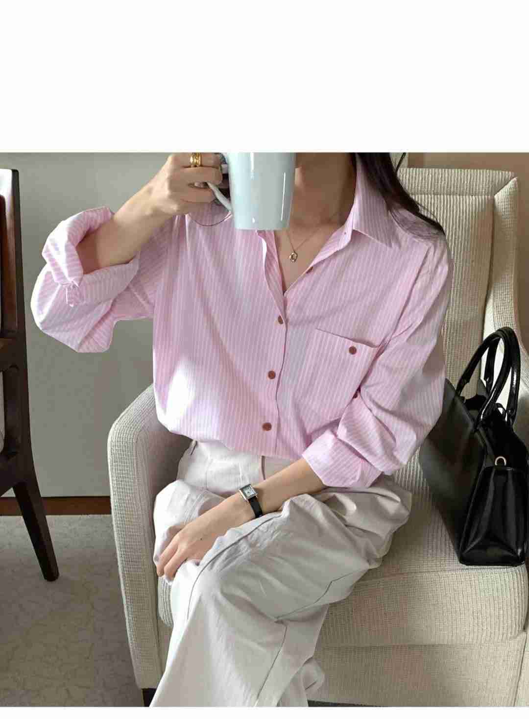 SECOND DRESS-세컨드레스-OT直郵韓國代購㊣女裝新款職業襯衫蕾絲衫SECOND DRESS襯衫/蕾絲衫