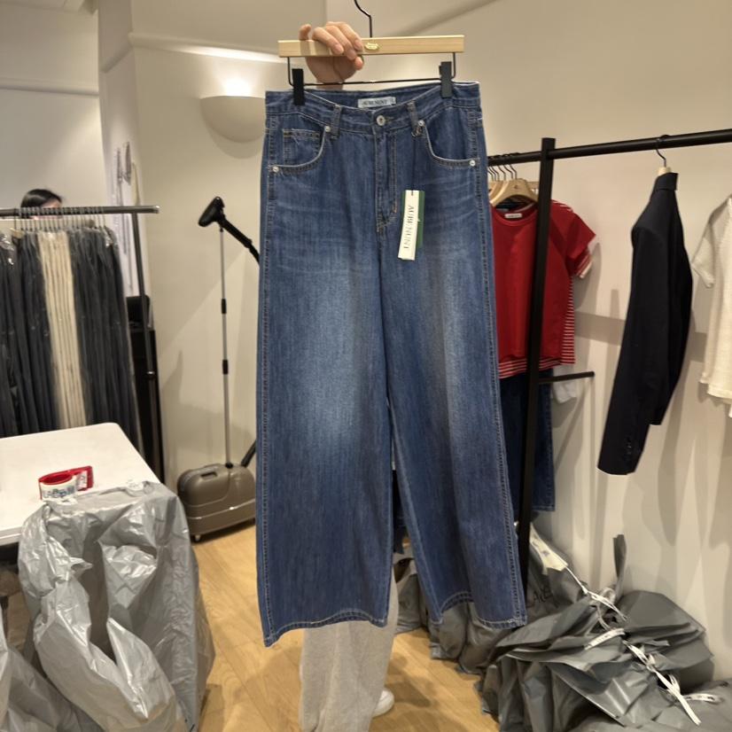 aube nunt直郵韓國代購㊣女裝新品推薦休閑25春夏人氣牛仔褲aube nunt牛仔褲