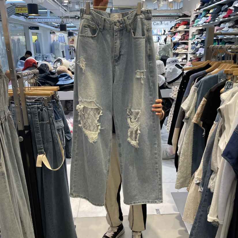 2MORROW韓國直郵㊣東大門實拍女裝新品休閑人氣時尚職業牛仔褲2MORROW牛仔褲