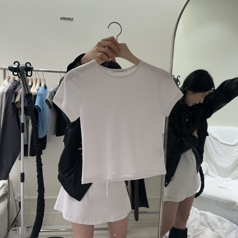 AVECNOUS韓國直郵㊣女裝新品時尚推薦人氣職業熱賣25春夏T恤AVECNOUST恤