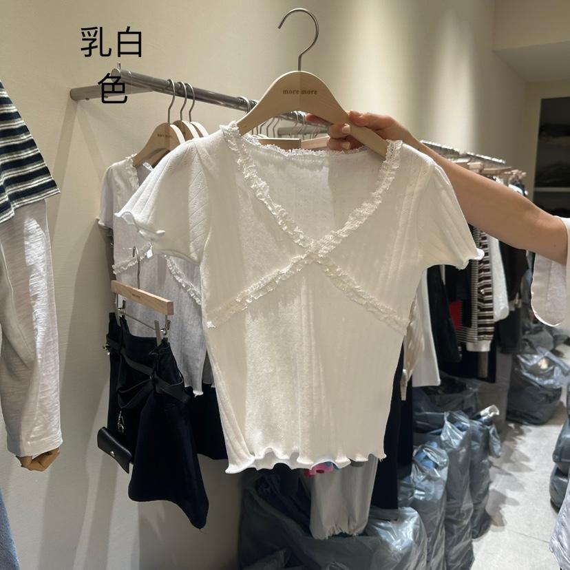 MOREMORE韓國直郵女士新品熱賣職業休閑推薦真品25春夏人氣T恤more moreT恤