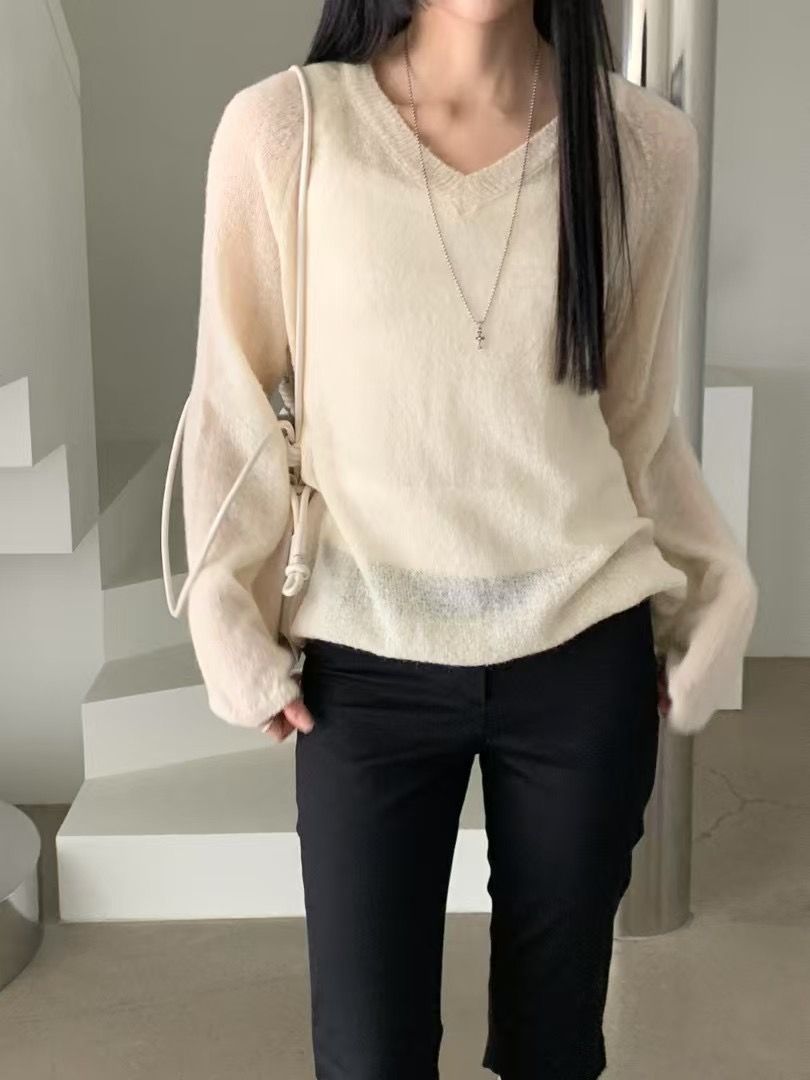 NEARAND直郵韓國代購㊣女裝新款休閑25春夏推薦職業長袖T恤NEARAND長袖T恤