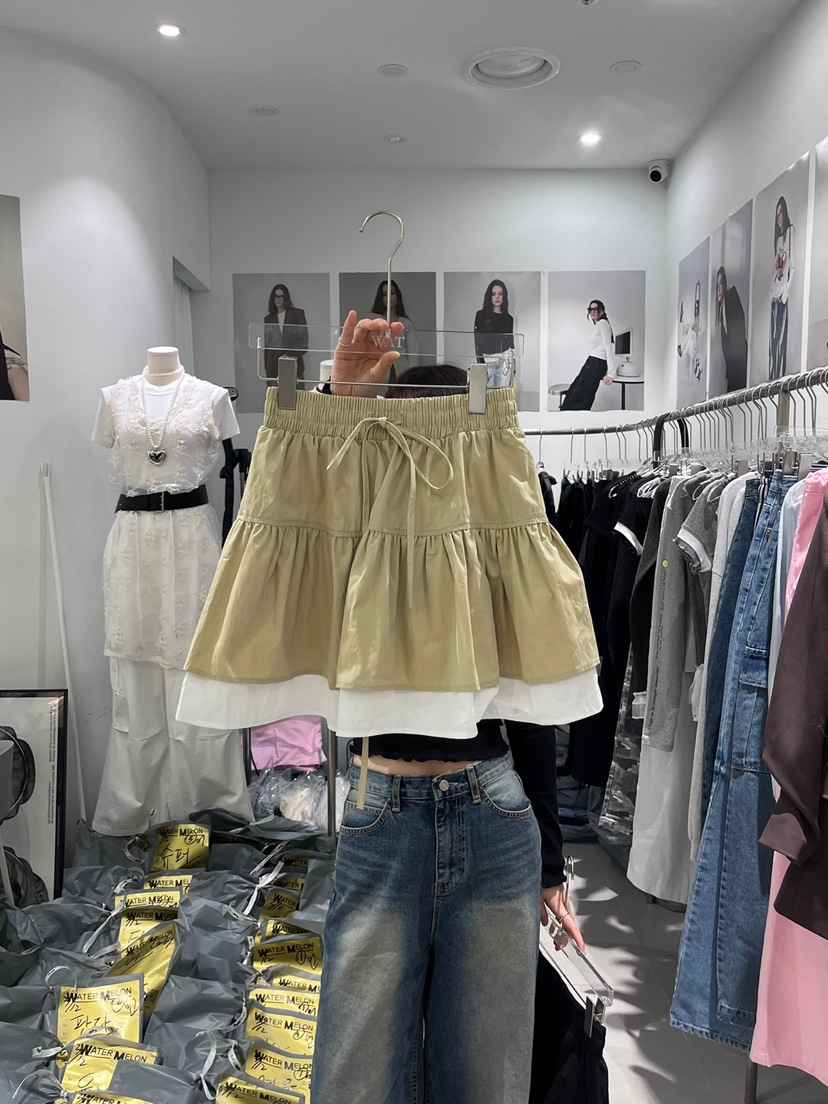 WATERMELON韓國直郵㊣東大門實拍女裝新品職業推薦25春夏短裙WATERMELON短裙