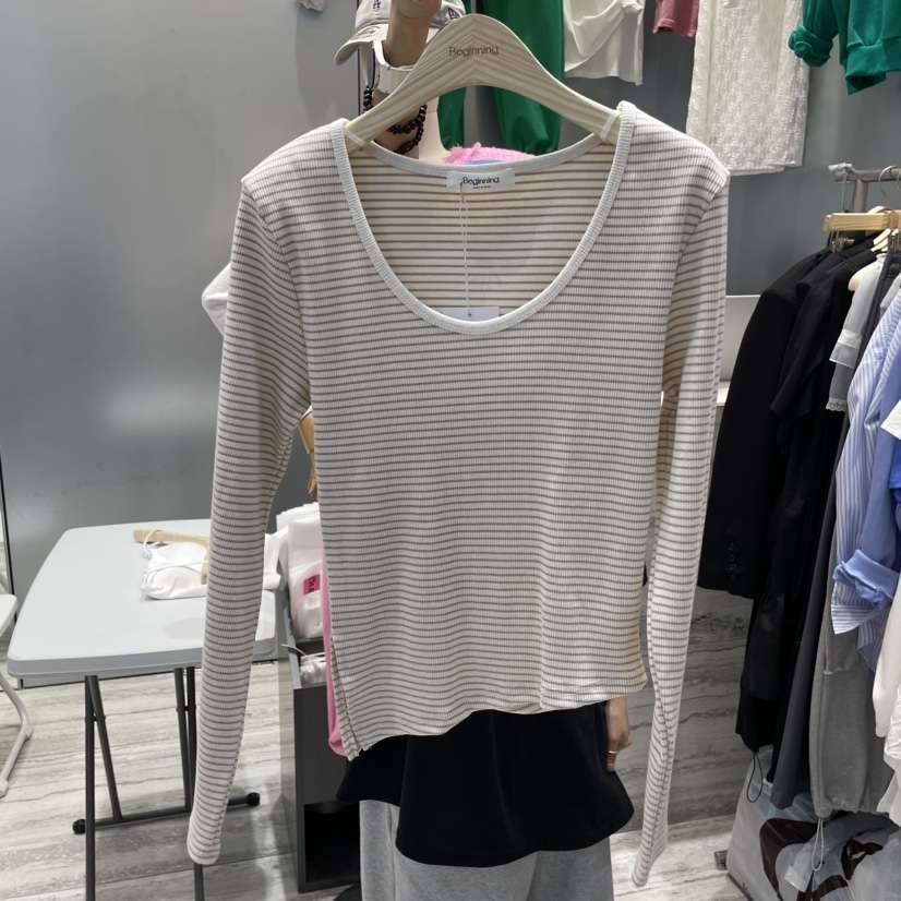 BEGINNING韓國㊣直郵東大門代購女裝新品25春夏休閑長袖T恤BEGINNING長袖T恤